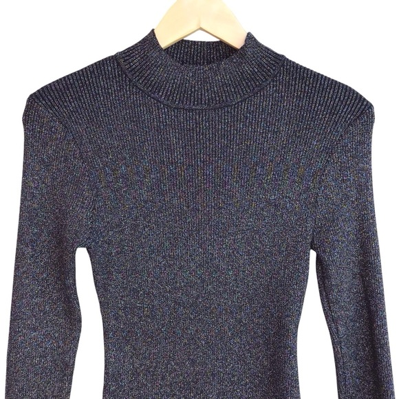 Lilyful Shimmer Bodycon Long Sleeve Mini Dress NEW - Picture 4 of 8